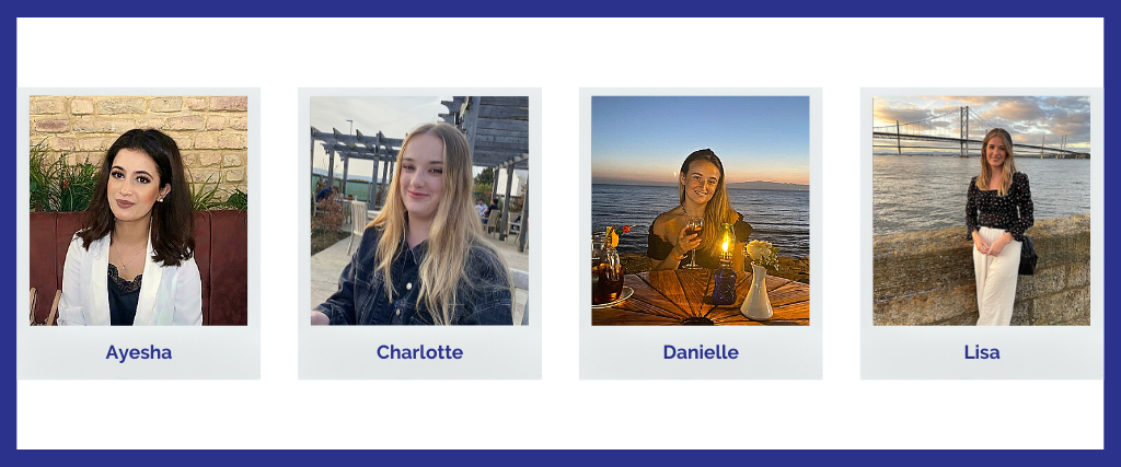 Meet the Kalibrate team: Ayesha, Charlotte, Danielle, and Lisa