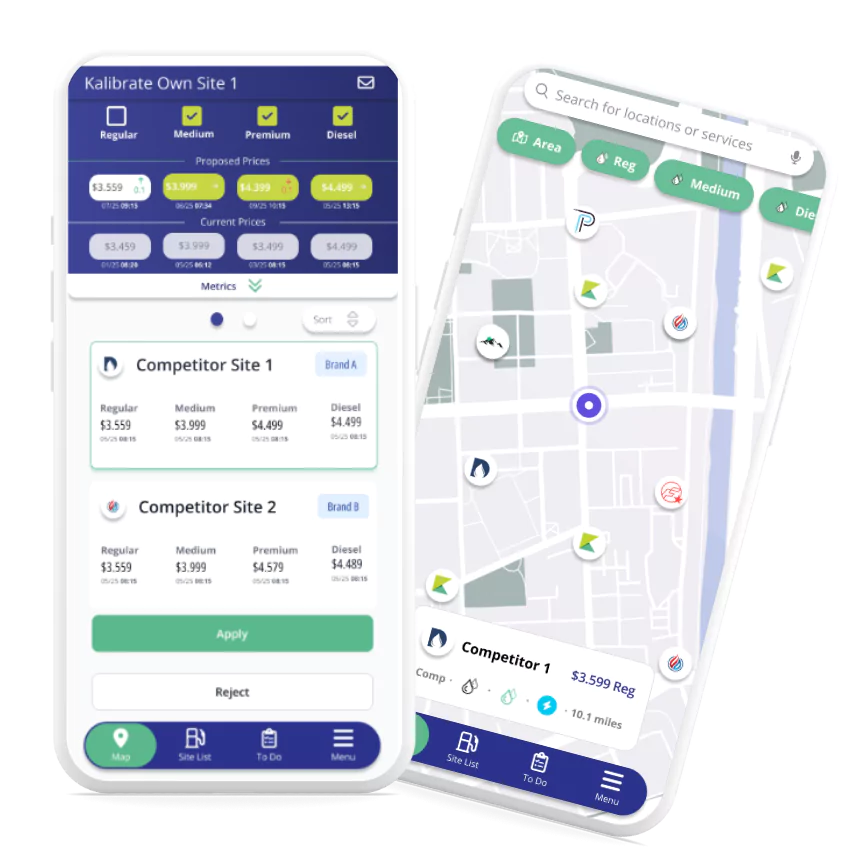 Kalibrate Fuel Pricing Mobile redesign